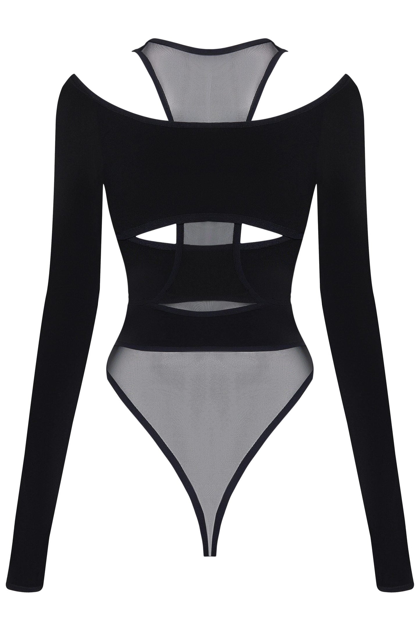 Freda Cut Out Transparan Bodysuit