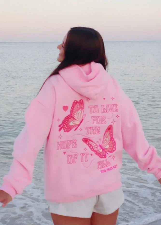 Alevna™ Oversize Tipografi Baskılı Kapüşonlu