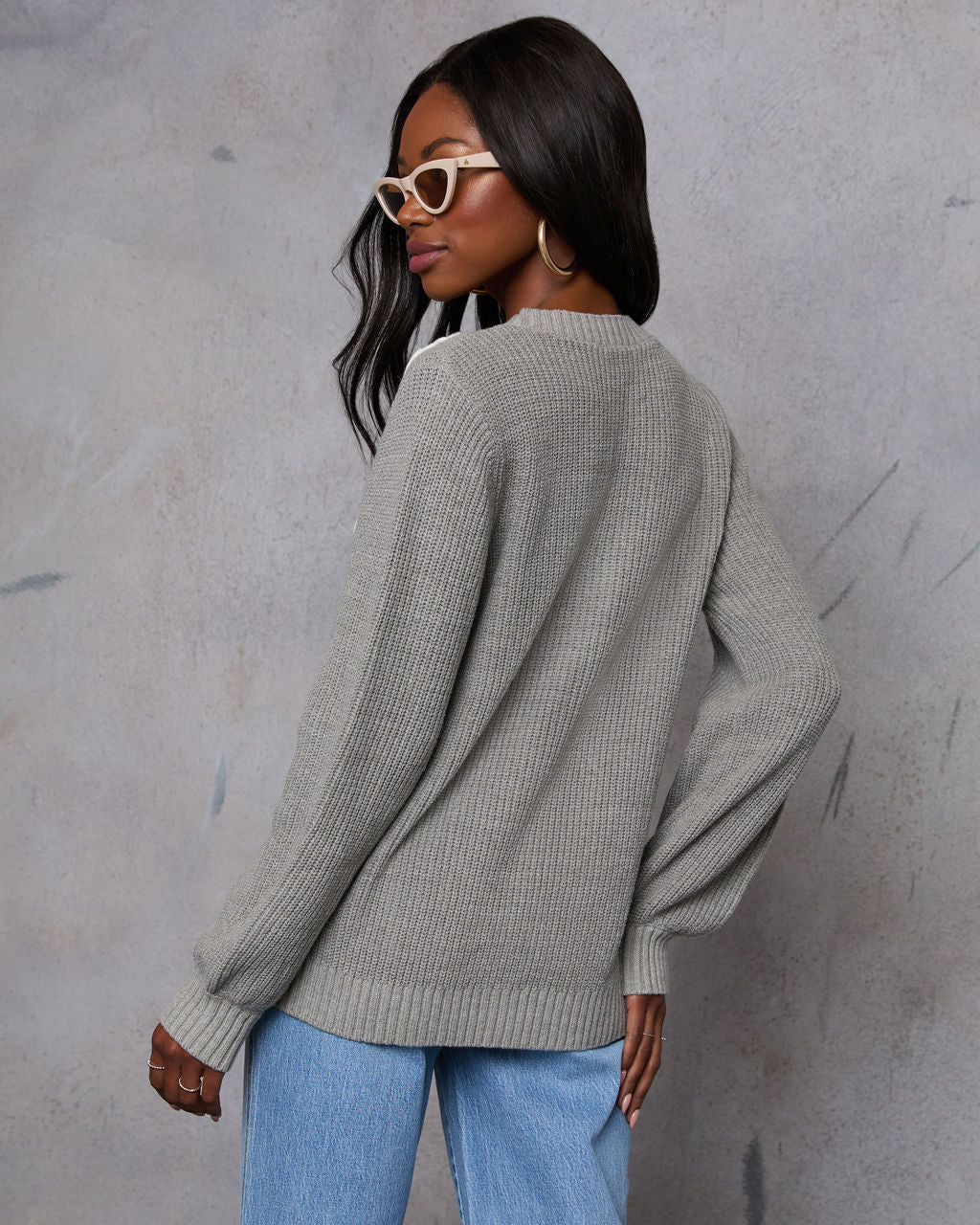 Autumn Embrace Nakışlı Kontrast Hırka
