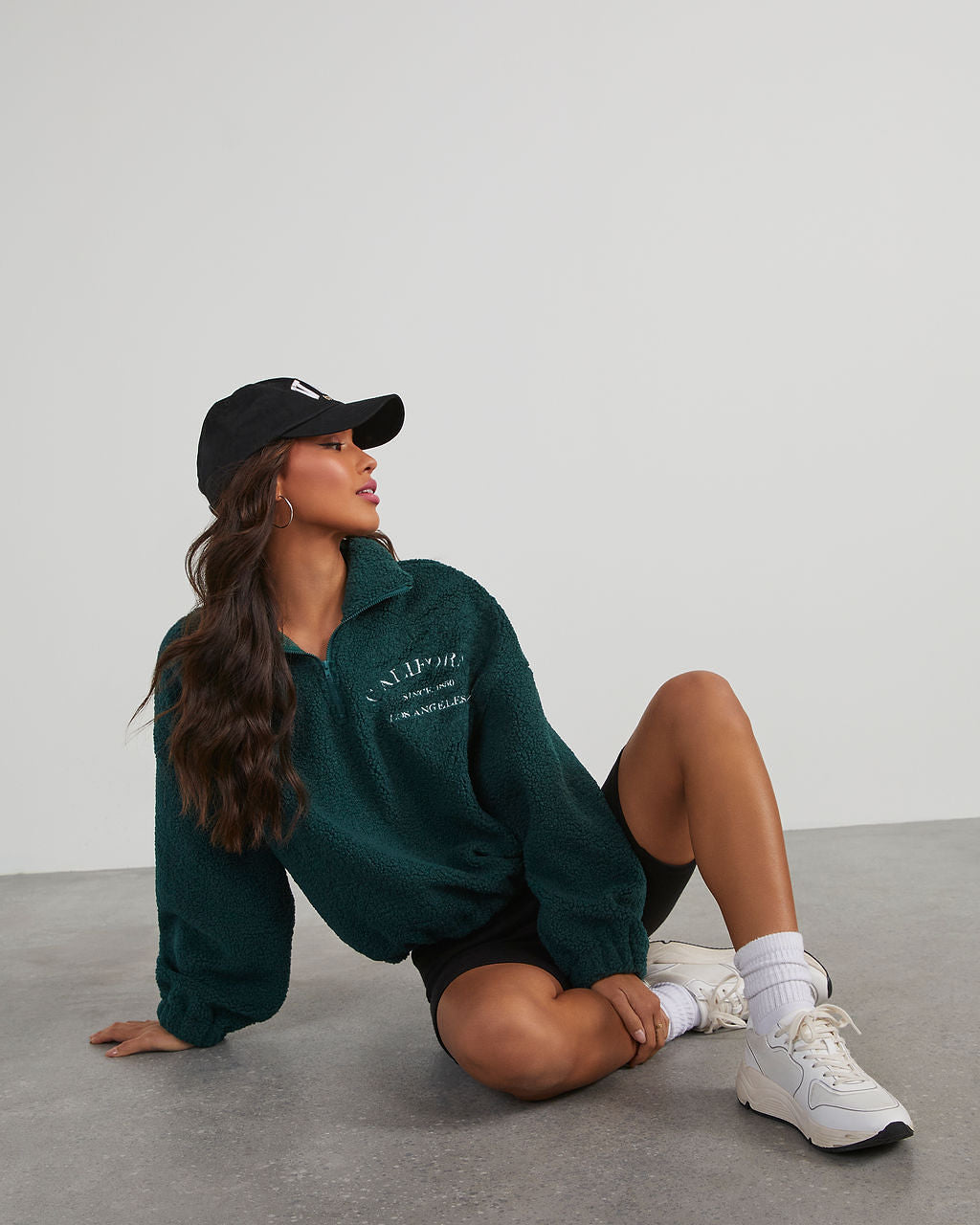 California Teddy Fleece Yarım Fermuarlı Ceket