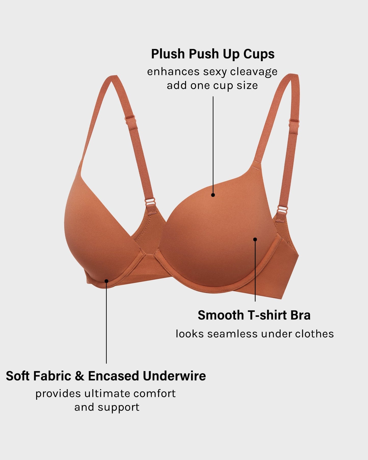 Alevna™ Push Up Konturlu Sütyen