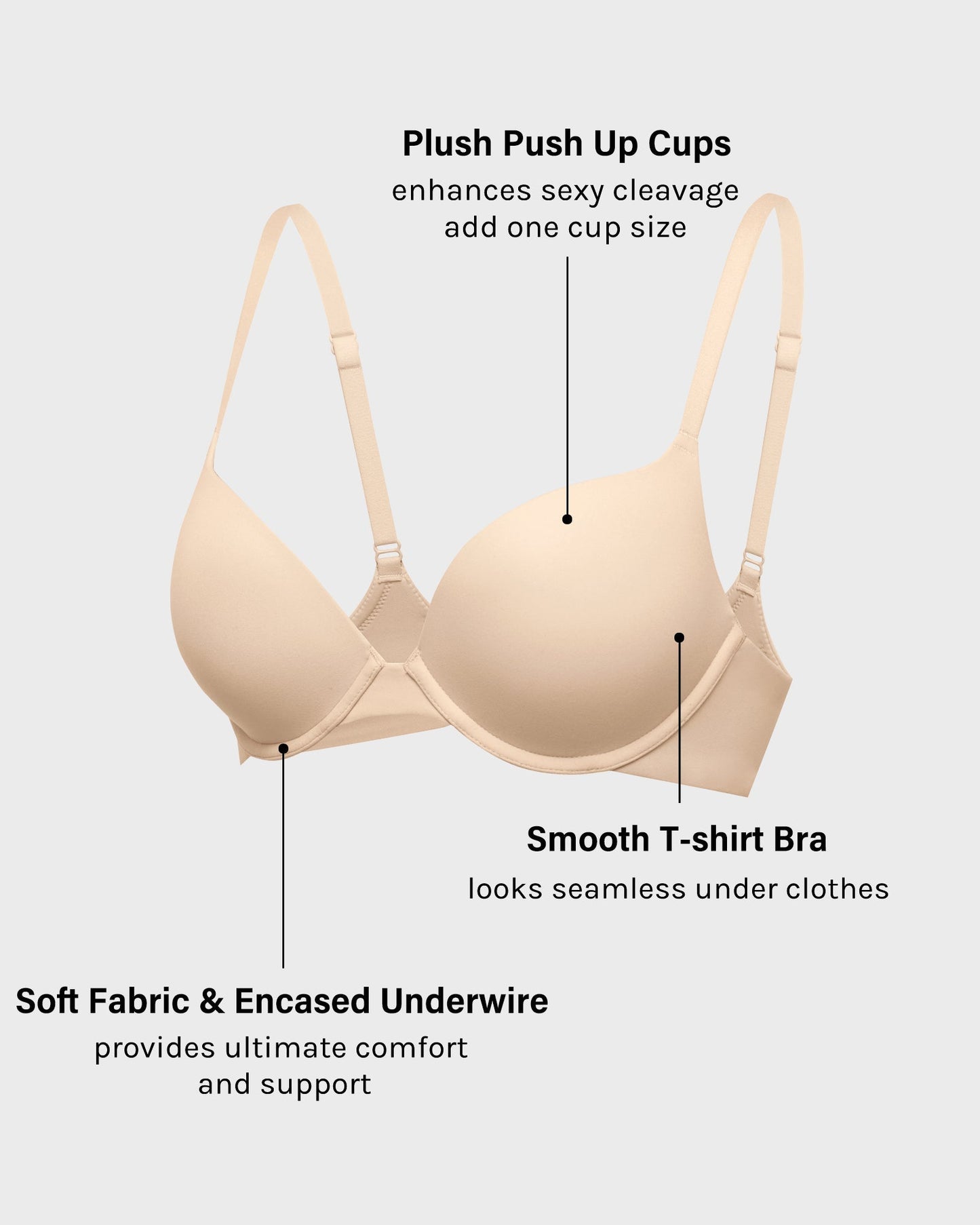 Alevna™ Push Up Konturlu Sütyen
