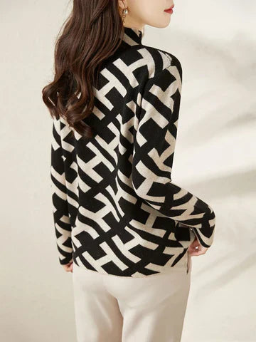Alevna™ Şık Geometrik Sweat