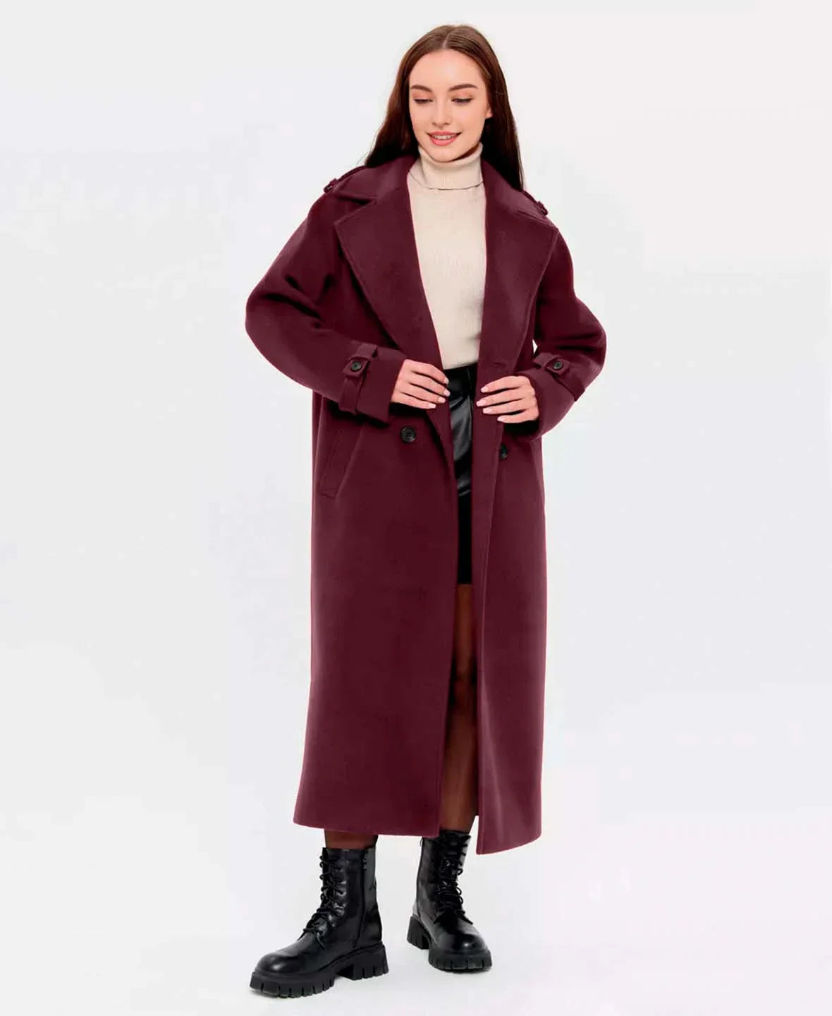Alevna™ Bordo Trençkot