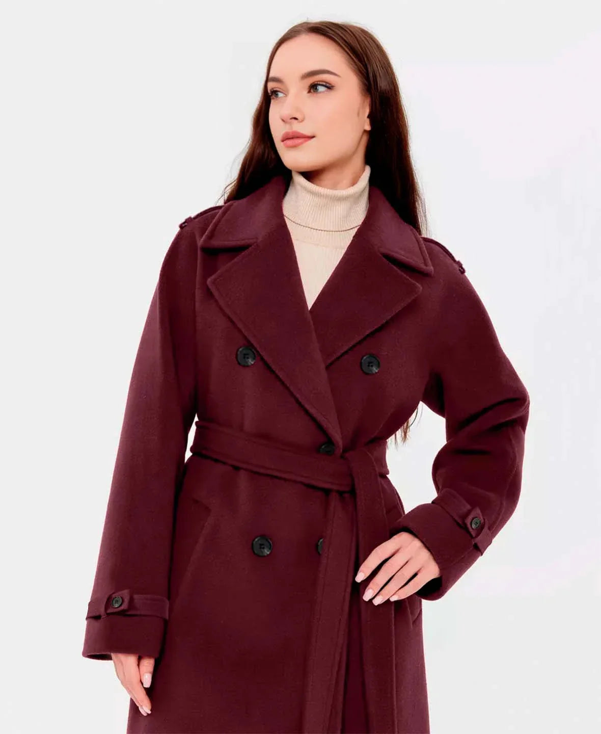Alevna™ Bordo Trençkot