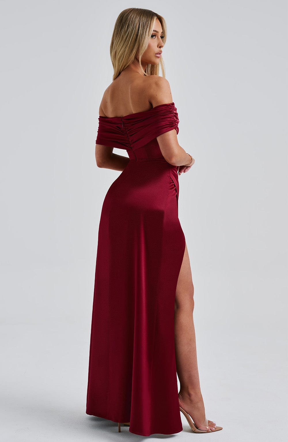 Alevna Gwendolyn Maxi Elbise - Bordo