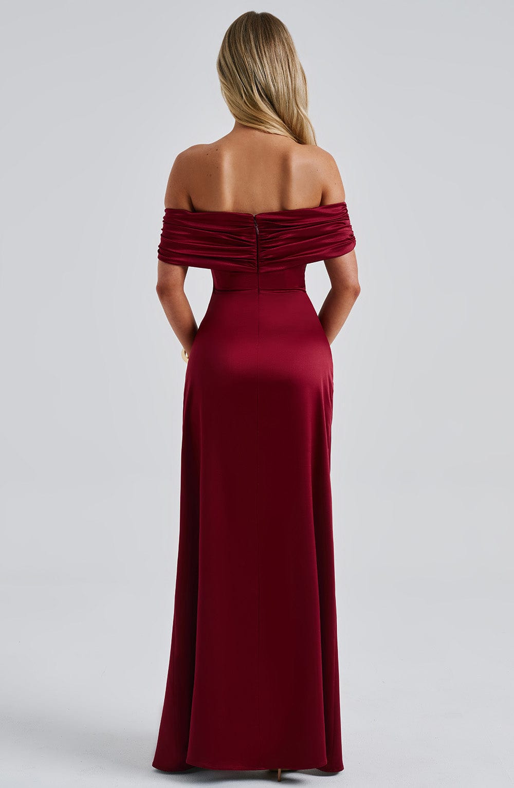 Alevna Gwendolyn Maxi Elbise - Bordo