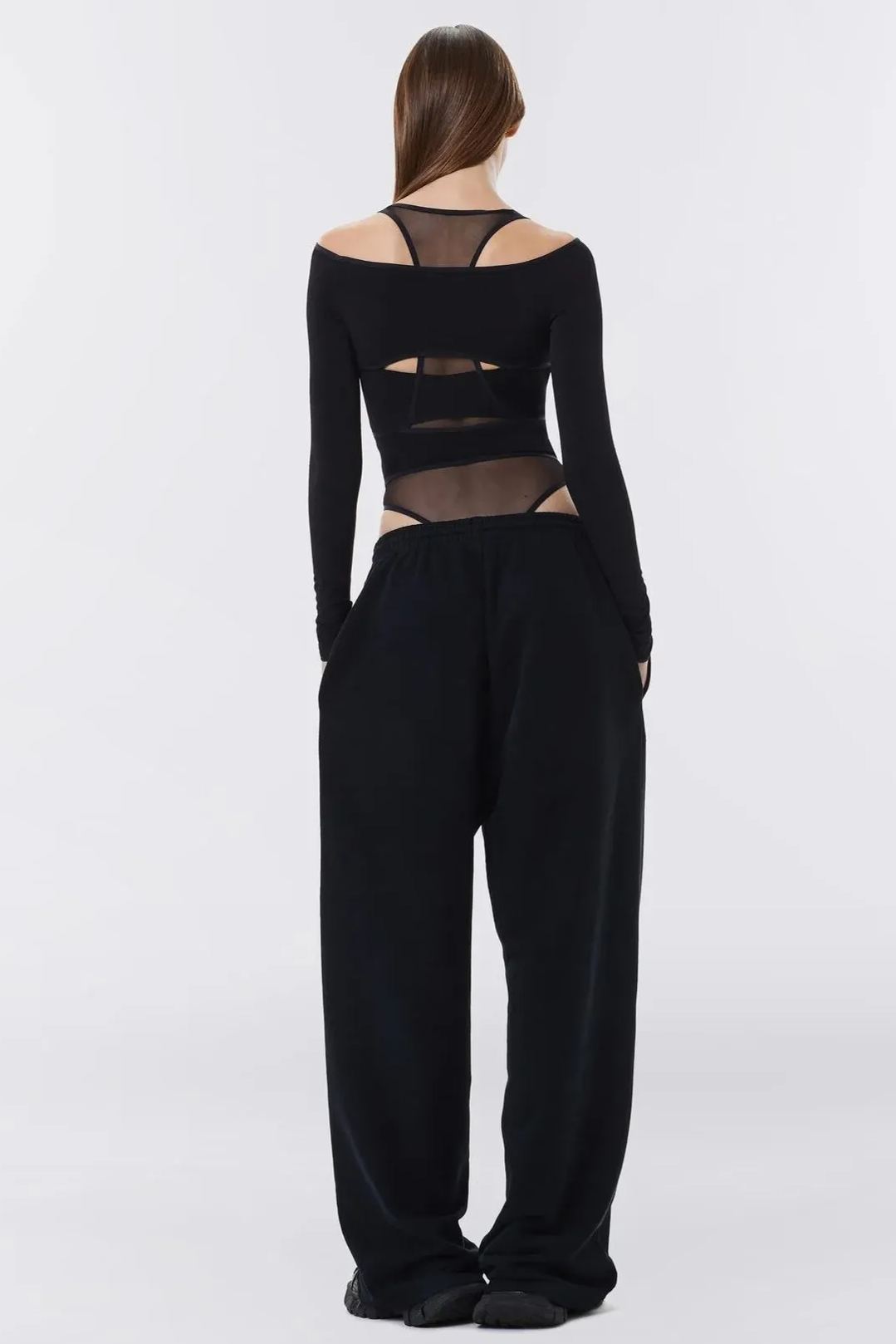 Freda Cut Out Transparan Bodysuit