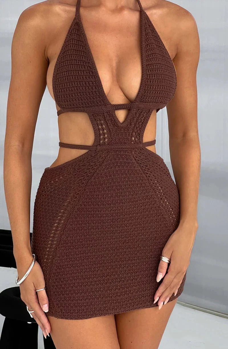 Alevna™ Örgü Mini Elbise