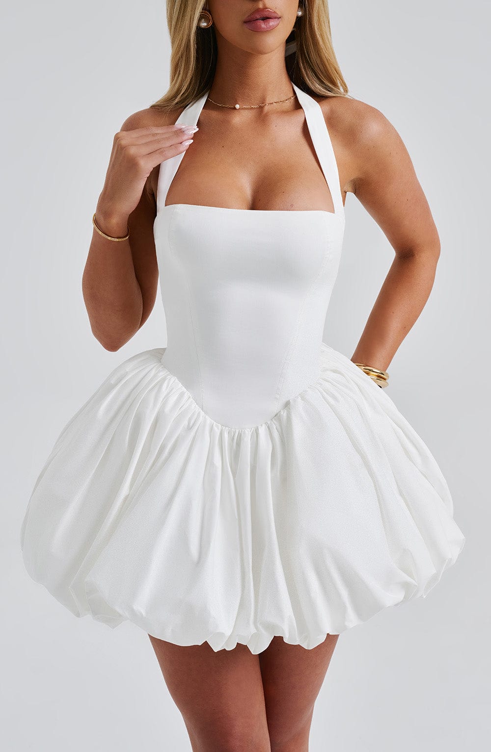Alevna Maricia Mini Elbise - Fildişi