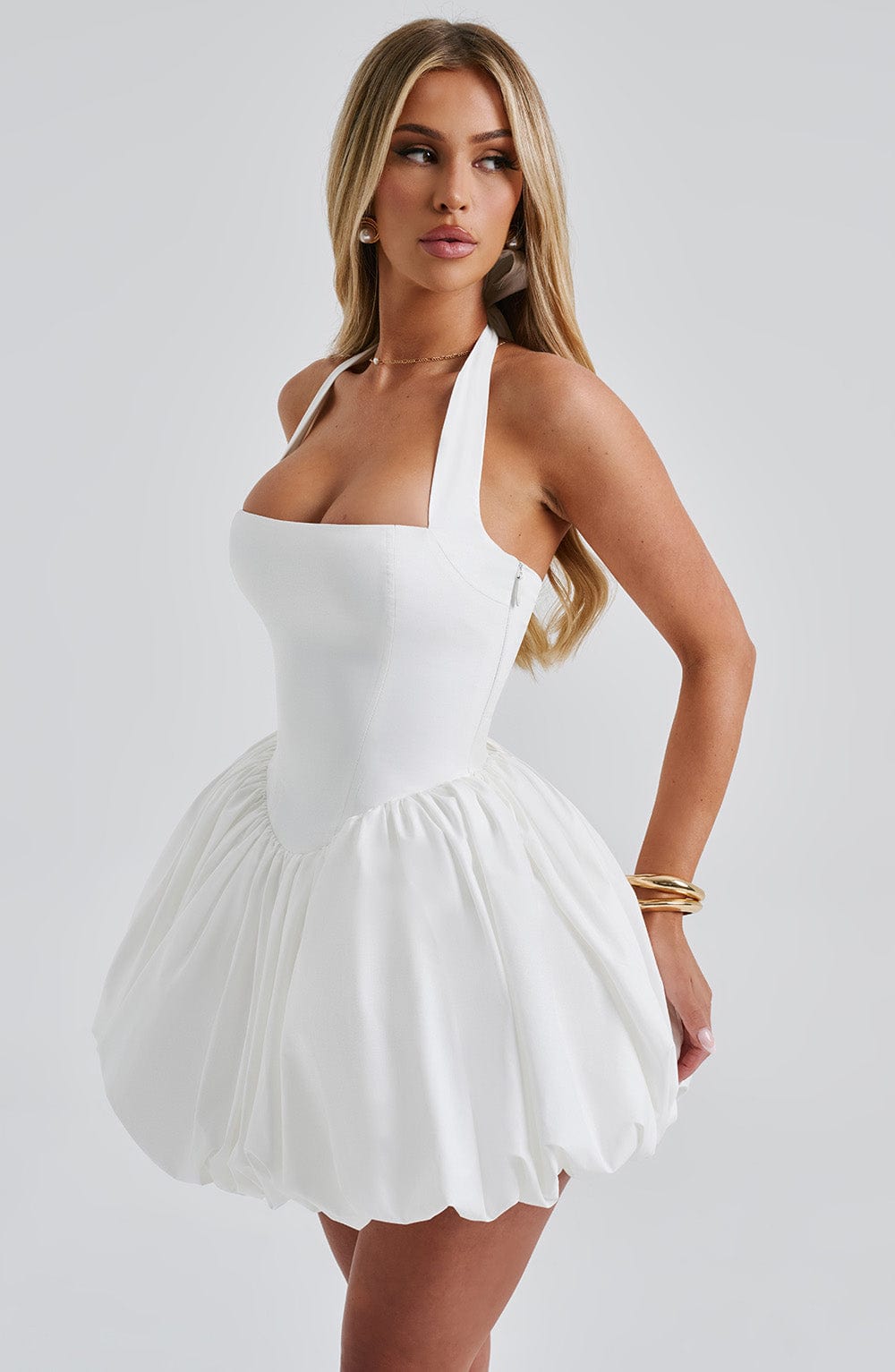 Alevna Maricia Mini Elbise - Fildişi