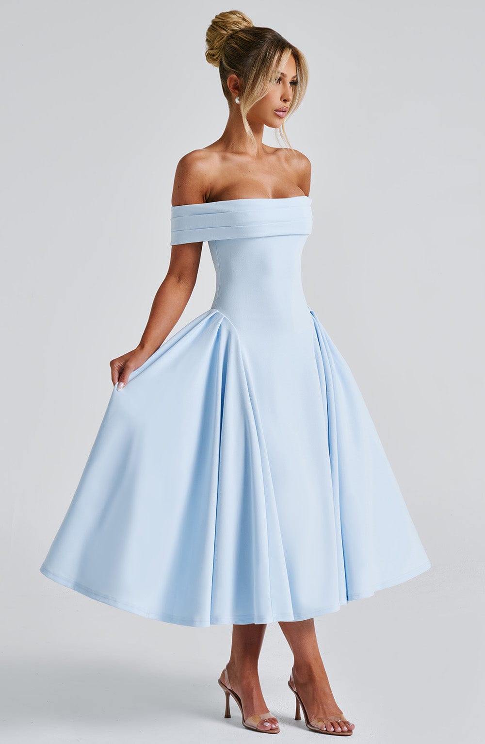Alevna™ Miranda Midi Elbise - Mavi