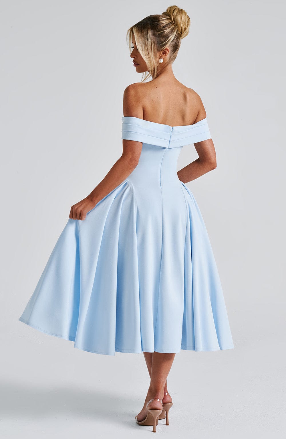 Alevna™ Miranda Midi Elbise - Mavi