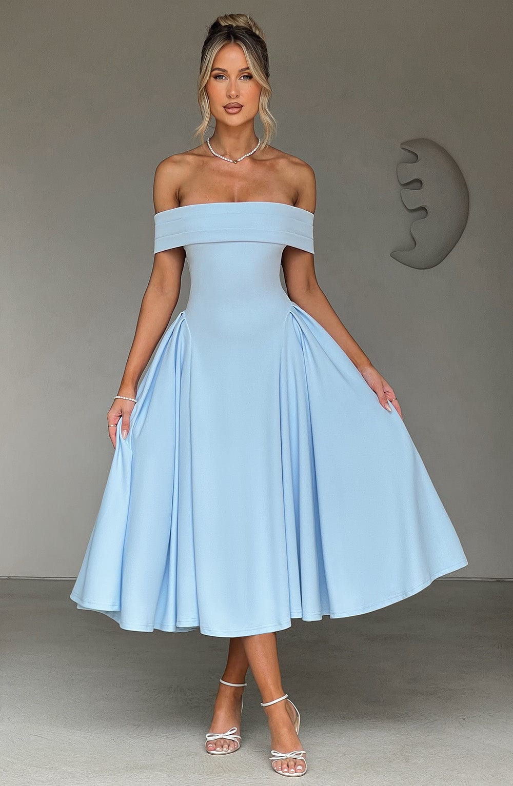 Alevna™ Miranda Midi Elbise - Mavi