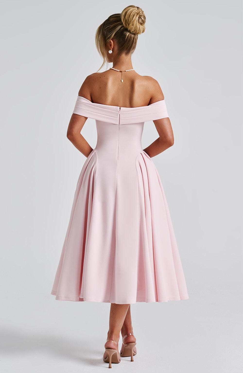 Alevna™ Miranda Midi Elbise - Allık
