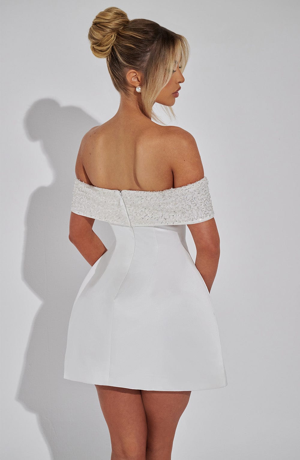Alevna Noelle Mini Elbise - Fildişi