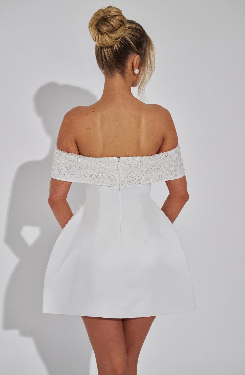 Alevna Noelle Mini Elbise - Fildişi