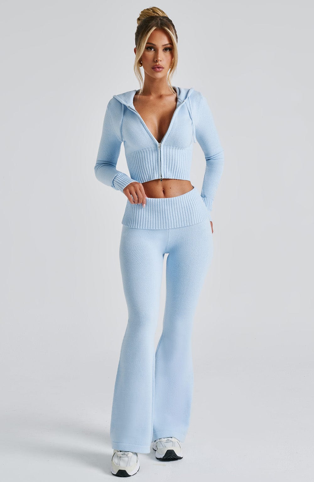 Alevna™ Portia Triko Pantolon - Bebe Mavisi