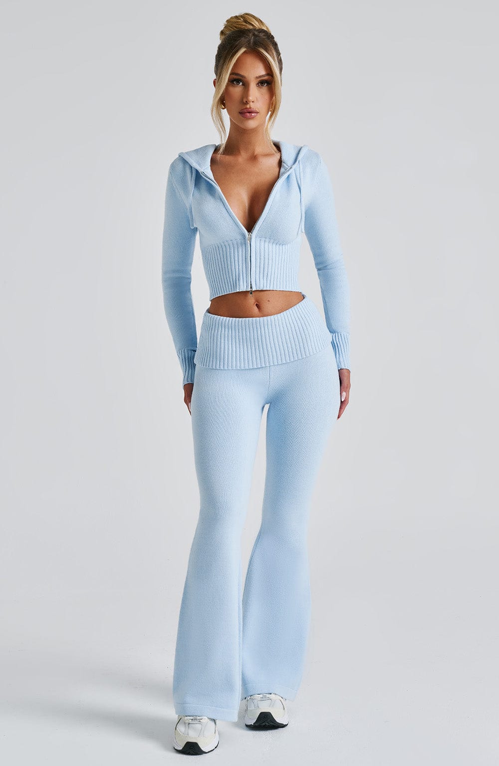 Alevna™ Portia Triko Pantolon - Bebe Mavisi