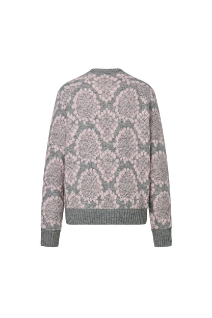 Masina Sequined Snake Zodiac Sweater in Chunky Merino Wool Knit