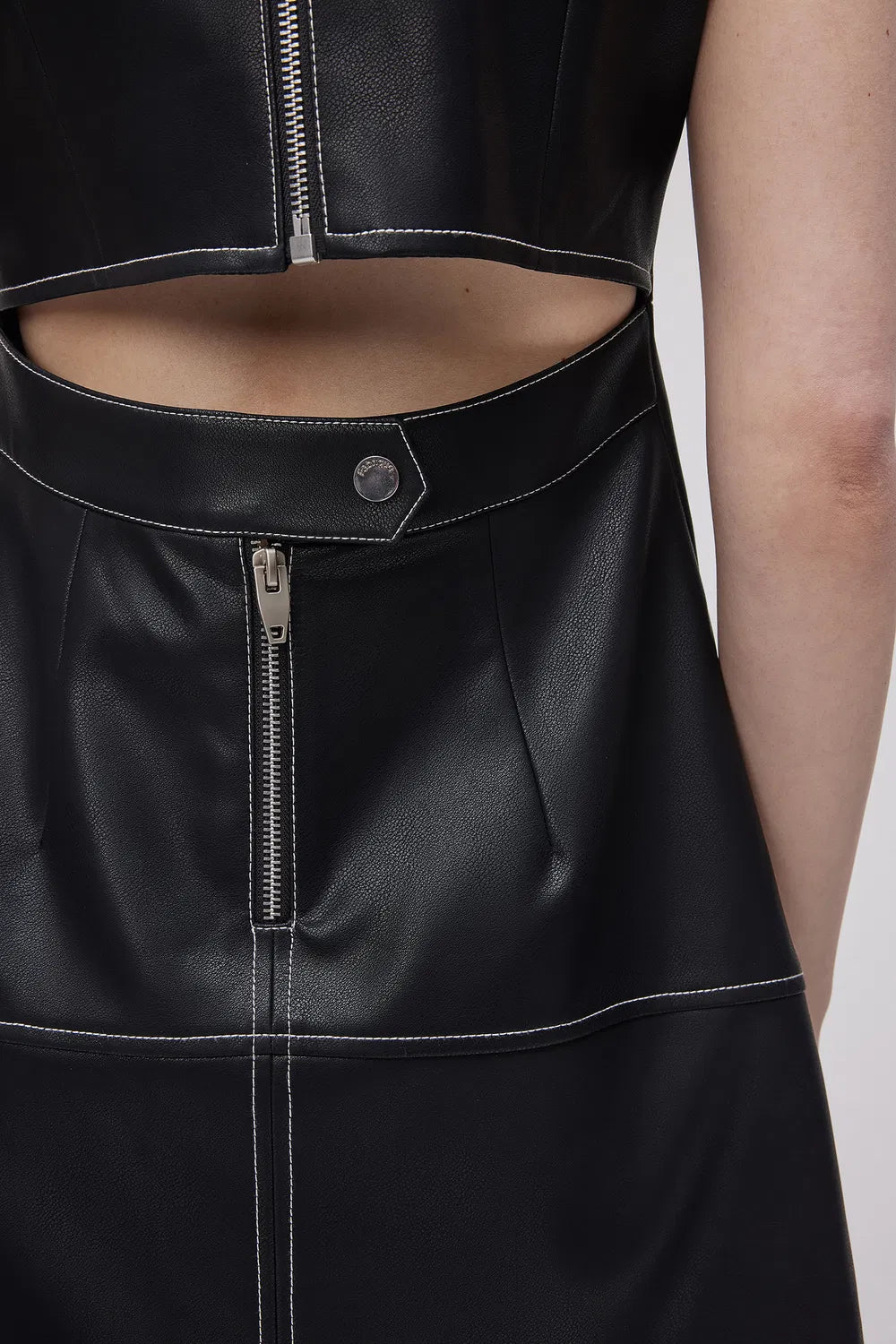 Amaya Dress in Vegan Leather