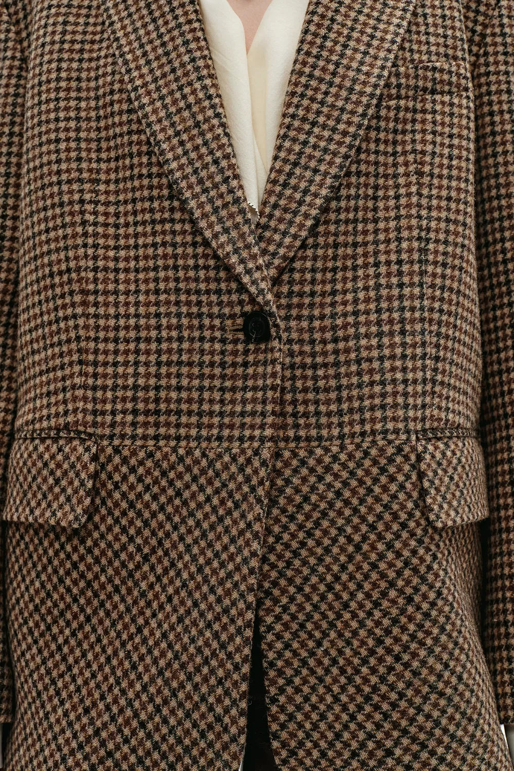 Meare Plaid Blazer in Merino Wool Houndstooth