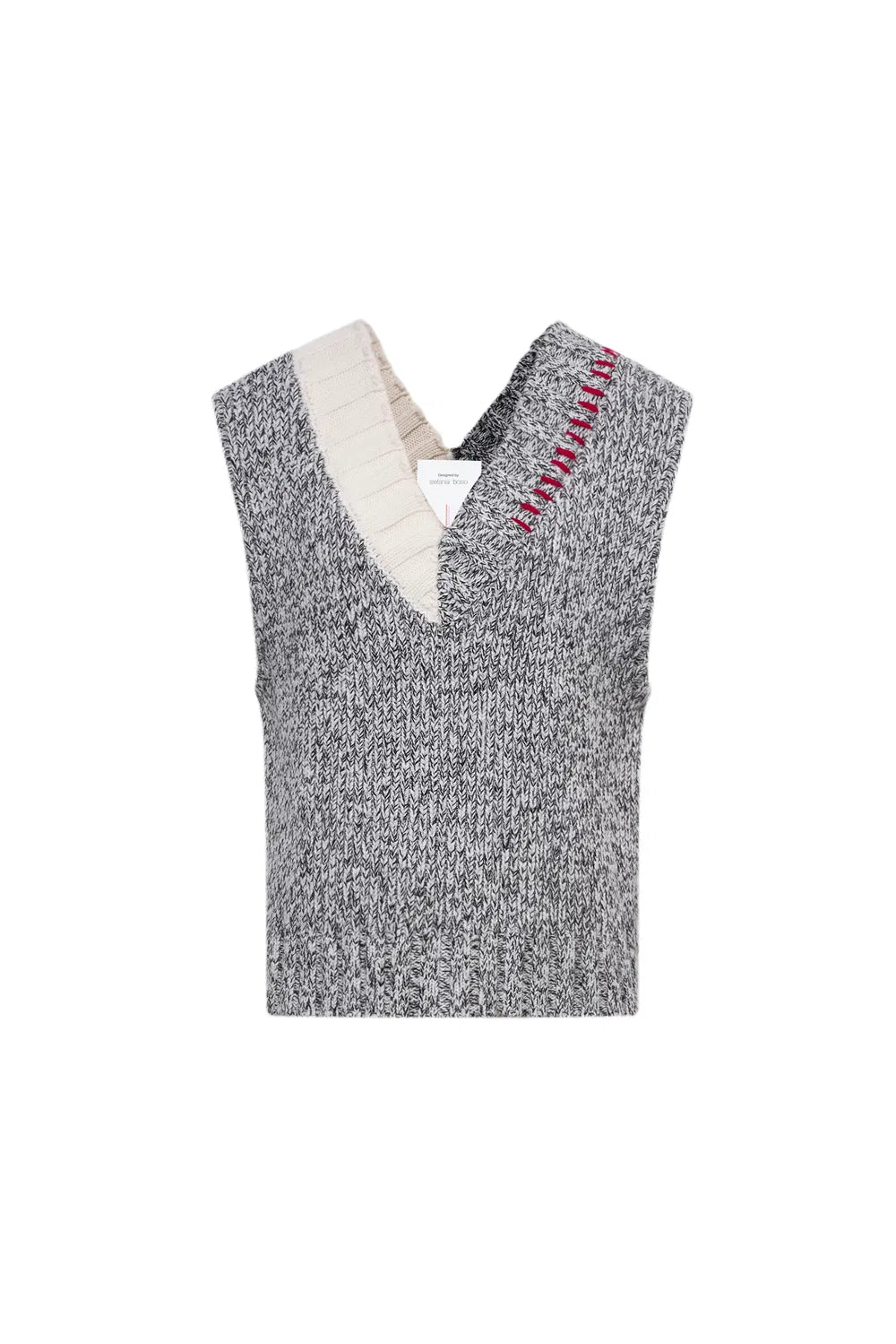 Coco Reversible Knit Vest in Chunky Wool