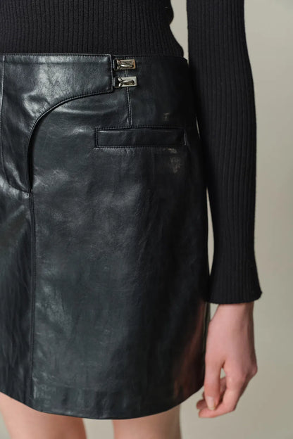 Mia Pencil Skirt in Vegan Leather