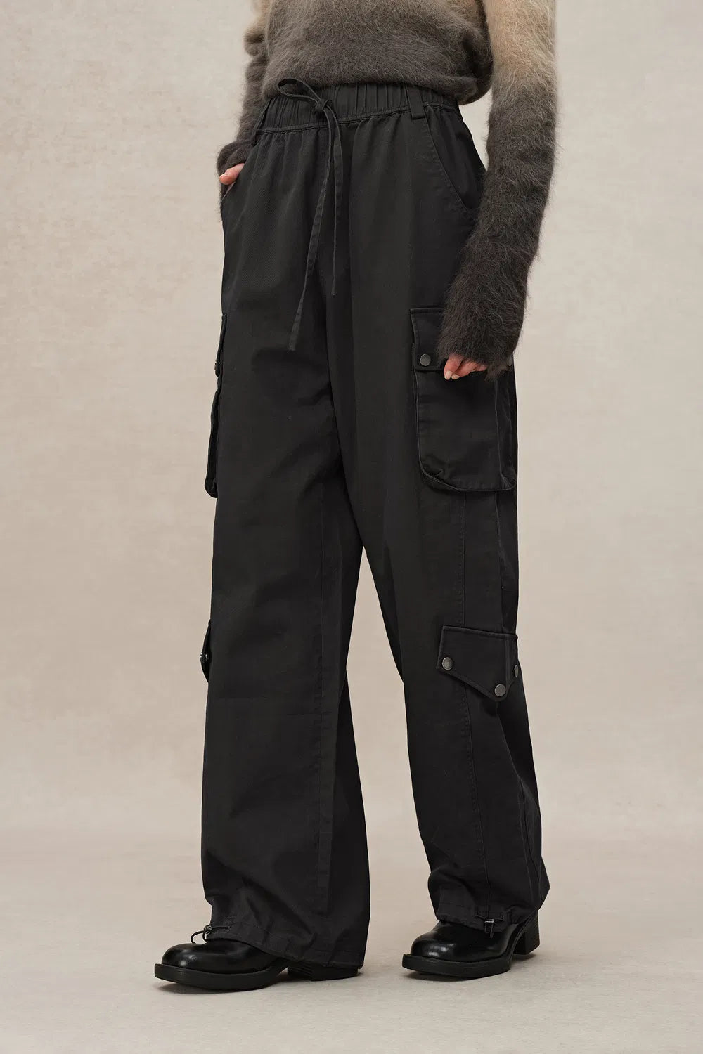 Elisabeth Utility Trousers in Washed Cotton Denim