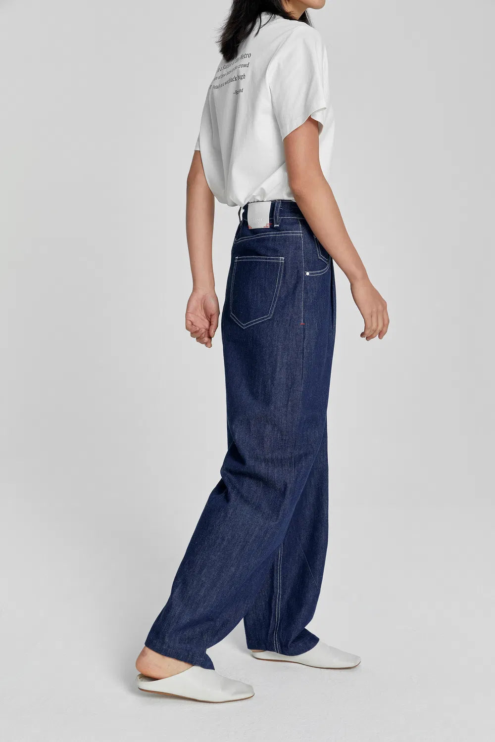 Classiq High-Waisted Denim Jeans in Cotton Blend