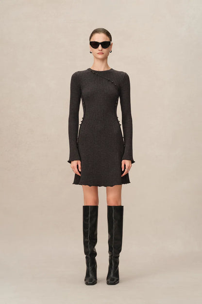 Celeste Fitted Dress in Merino Wool Knit