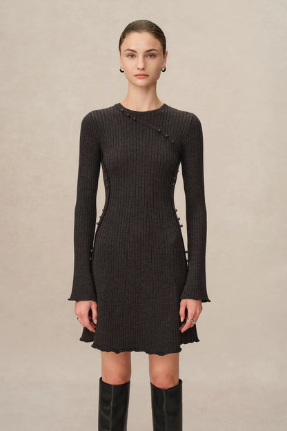 Celeste Fitted Dress in Merino Wool Knit