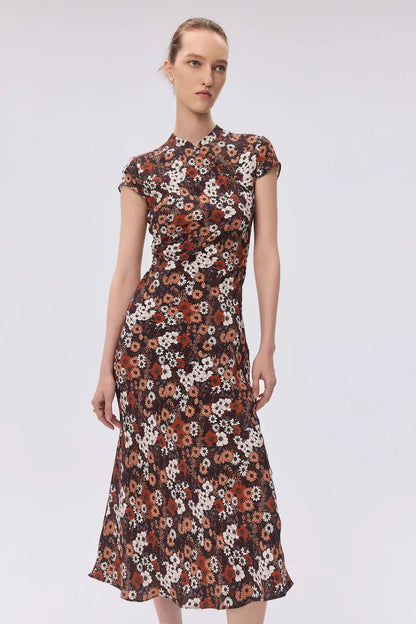 May Qipao Dress in Mulberry Silk Blend