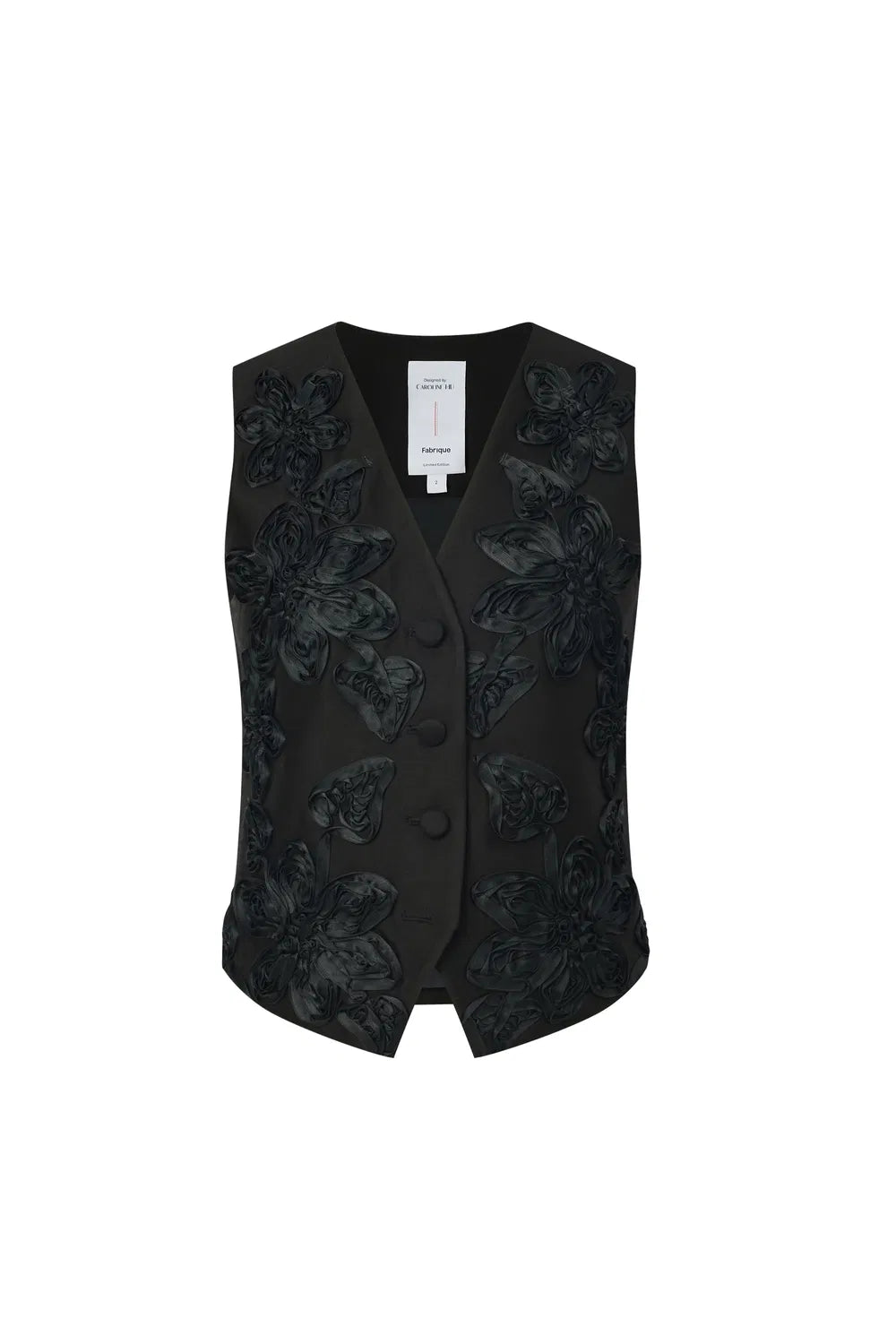 Engrave Silk-Wool Blend Embroidered Vest