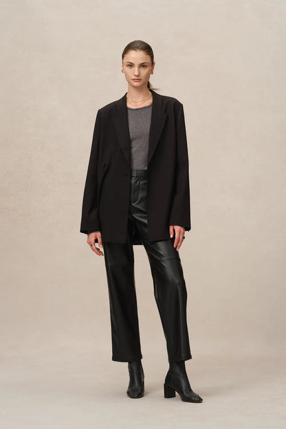 Aseana Cropped Pants in Vegan Leather