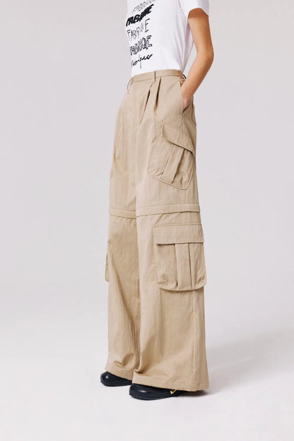 Daria Convertible Utility Pants in Cotton Blend