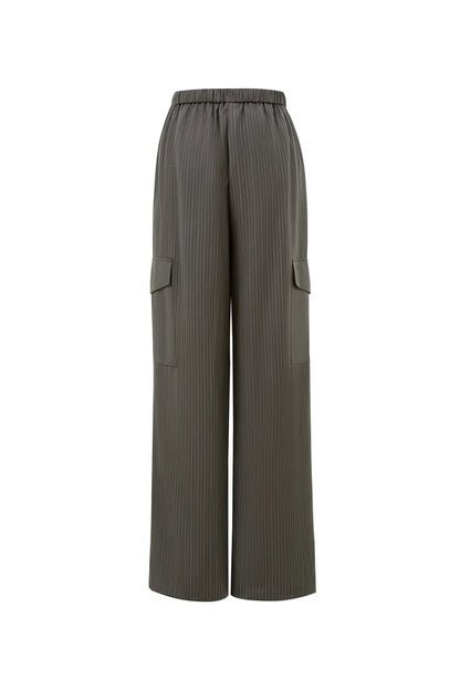 Hana Striped Pants in Fine Worsted Wool