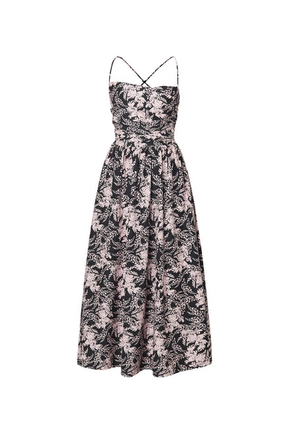 Chantal Flora Prints Dress in Silk Cotton