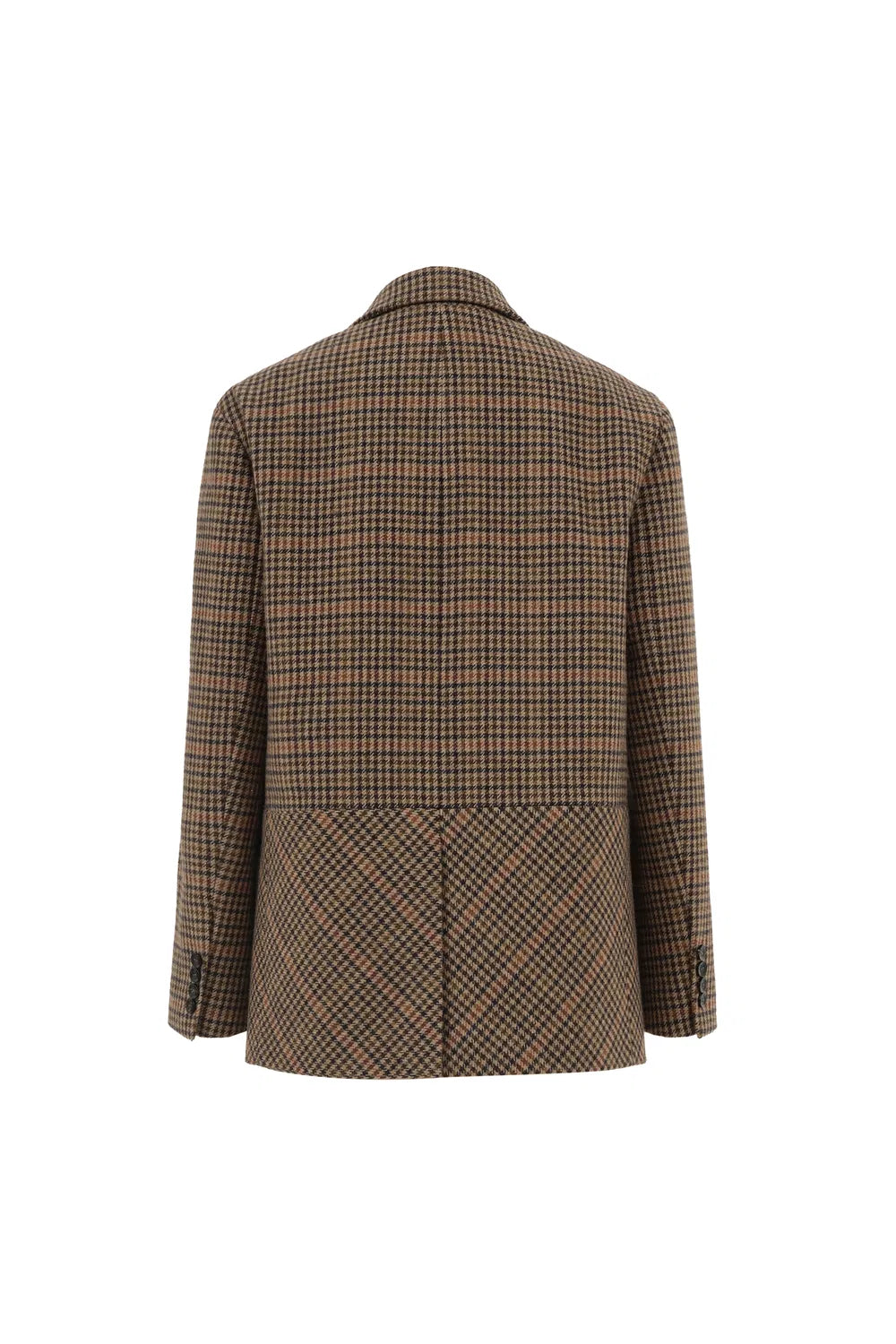 Meare Plaid Blazer in Merino Wool Blend Houndstooth