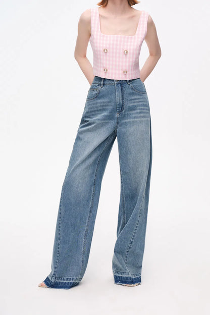 Echo Wide-Leg Jeans in Cotton Denim