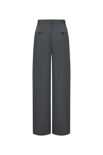 Axel Pleated Pants in Wool Blend