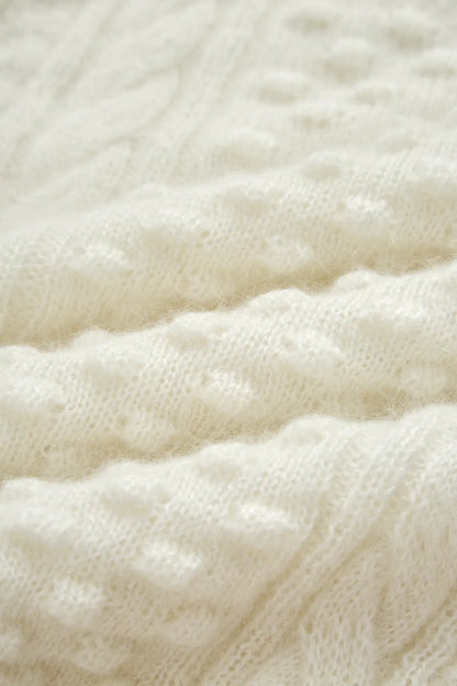 Eliza Cable Sweater in Mohair Knit