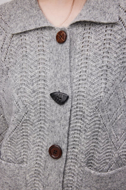 Felicia Cardigan in Wool-Mohair Knit