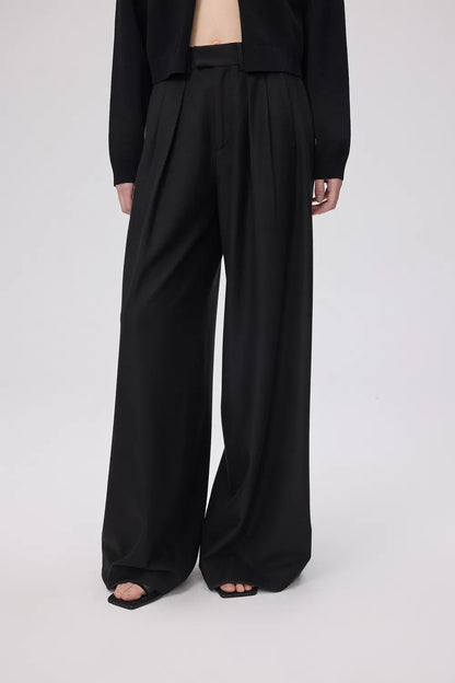 Delano Wide Leg Pants in Viscose Blend