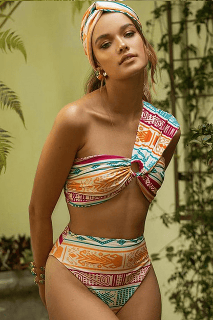 Maud Tribal Print Üç Parçalı Yüzme Seti