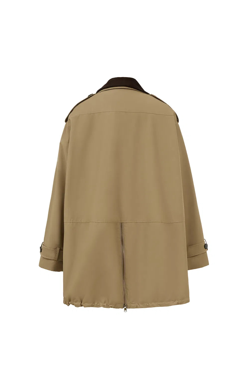 Cassian Short Trench Coat in Water-Repellent Cotton Blend