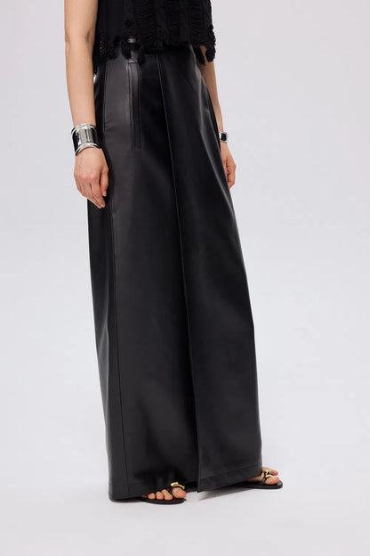 Wentworth Pencil Midi Skirt in Protein Leather