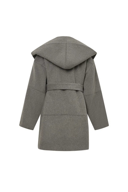 Chesterfield Multi-Piece Structure Hooded Coat in Wool Cashmere