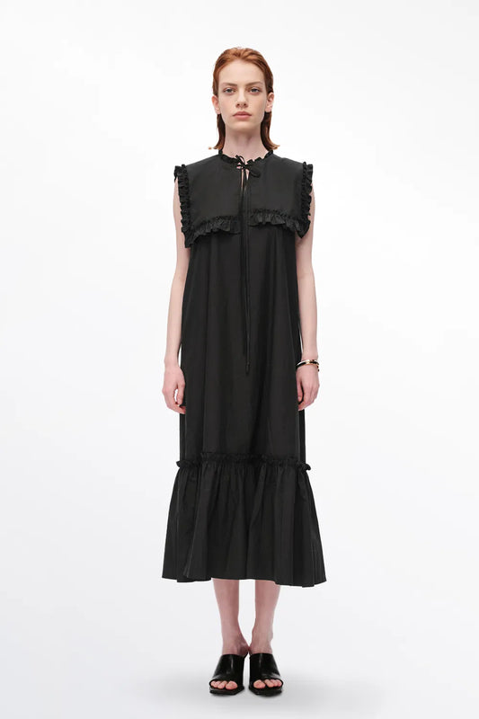 Corrine Detachable Collar Dress in Cotton