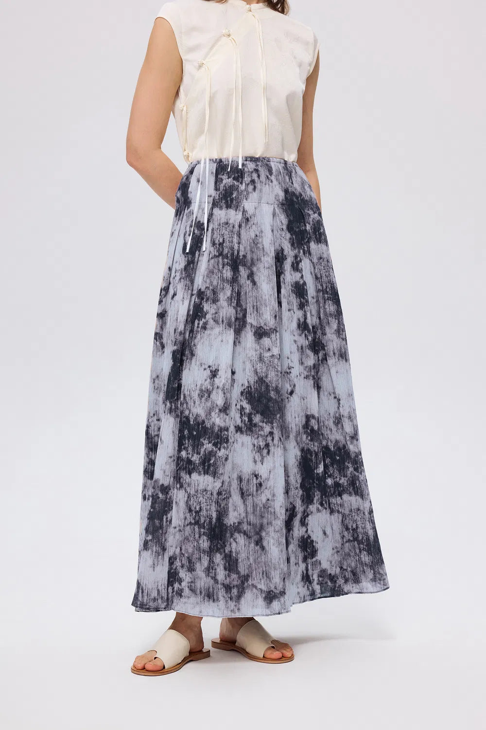 Como Printed Maxi Dress in Silk Cotton Blend